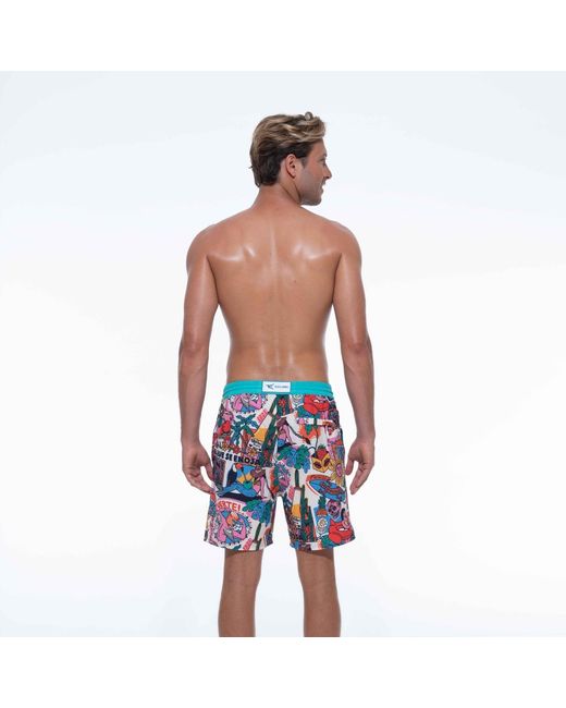 Live Kolibri Blue Board Shorts for men