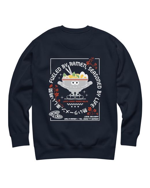 Anchor and Crew Blue Ramen House Dial-A-Local Organic Cotton Sweatshirt for men