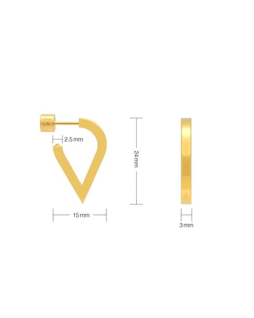 Meulien Metallic Stylized Waterdrop Drop Earrings