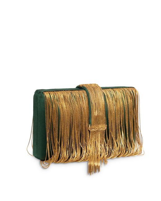 Simitri Metallic Emerald Chunky Clutch