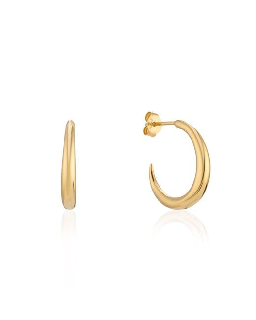 Auree Jewellery Metallic Alta Gold Vermeil Crescent Shaped Hoops