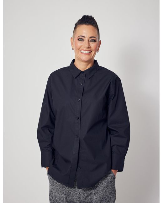 Lindsay Nicholas New York Blue Marcia Oversized Shirt