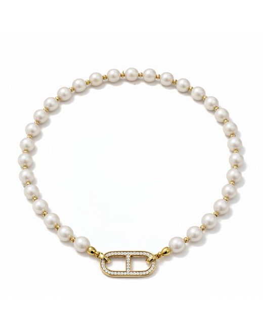 Ninemoo White Rive Blanche Freshwater Pearl Necklace
