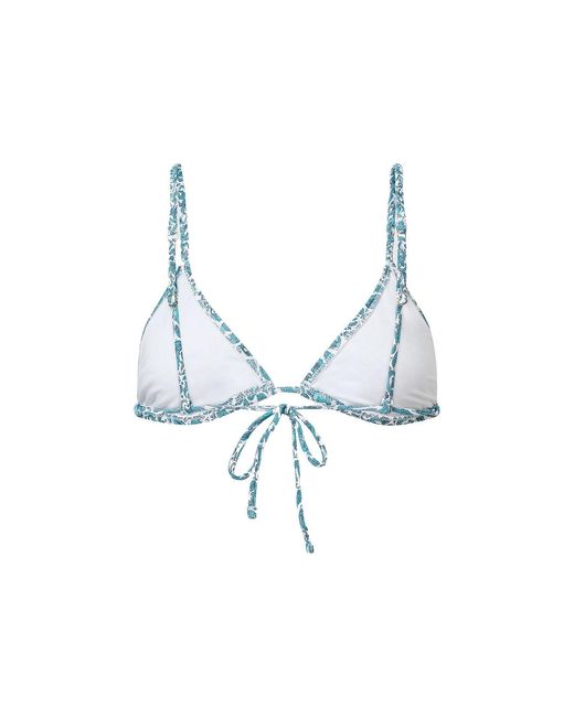 Aqva Swimwear Blue Print Tortuga Bikini Top