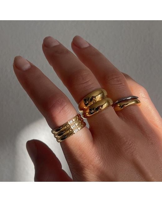 Mg Jewelry Metallic Tres Rings