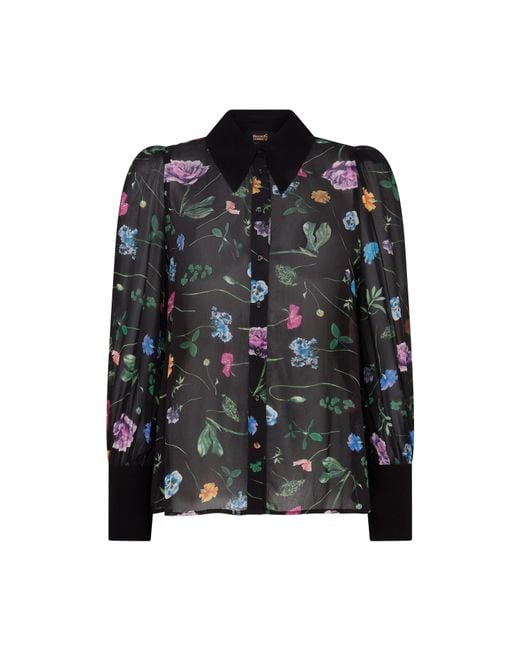 Rose & Nancy Black Flora Print Shirt