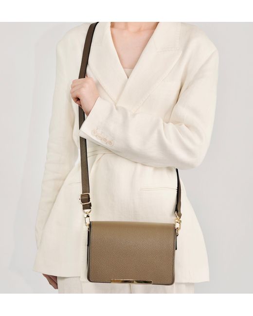 Apatchy London Brown The Newbury Mink Leather Crossbody Bag