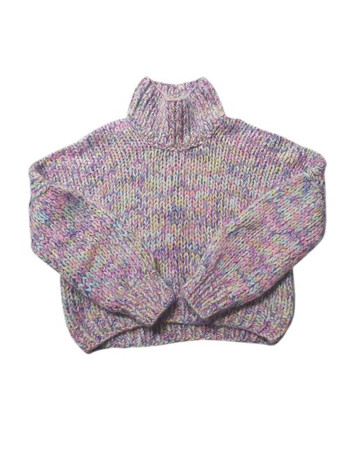 Essien & Emre Purple Viride Wool Mohair Hand Knit Jumper Haze