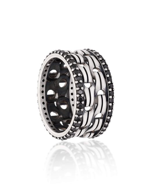 The Jewelz White The Chain Legacy — Open Weave Band Ring for men