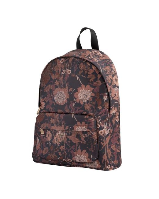 Fable England Brown Deco Blooms Large Backpack