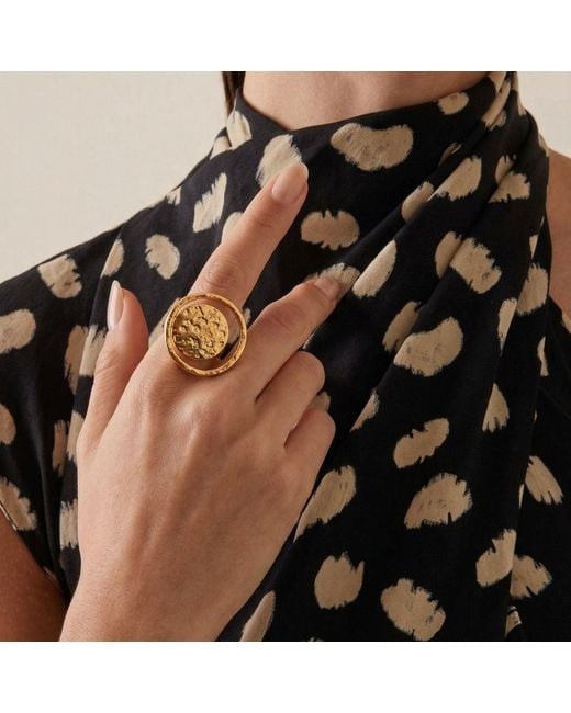 Jaredjamin Metallic Small Peacock Eye Ring