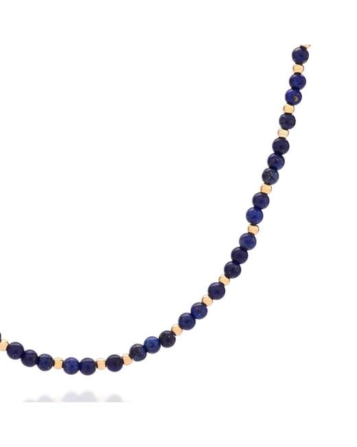 Nellou Jewellery Metallic Jewel Bead September Birthstone Necklace Plated Sterling