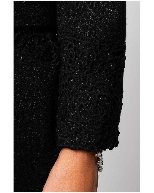Luna Fashion House Black Tailored Lace Blazer, Jody