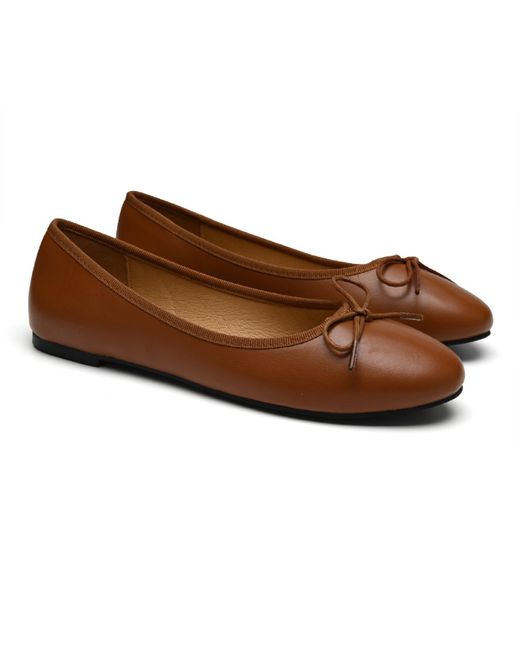 French Sole Brown Amelie Tan Leather