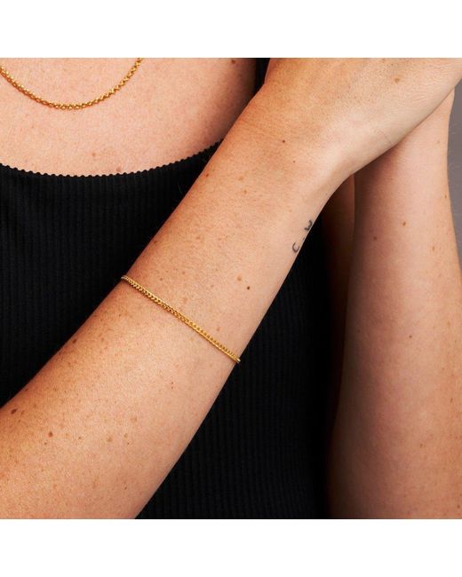 7879 Metallic Diamond Cut Curb Chain Bracelet