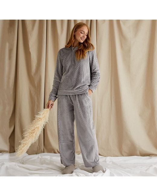 Pretty You London Purple Cosy Chevron Co-Ord Lounge Suit