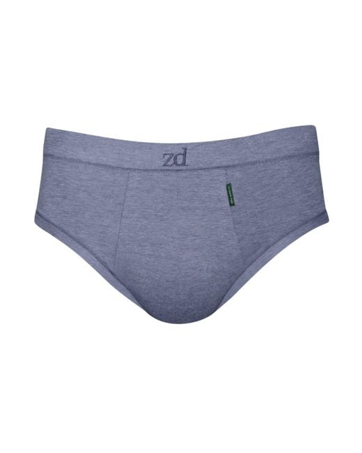 Zd - Zero Defects Blue Mini Briefs Egyptian Cotton for men