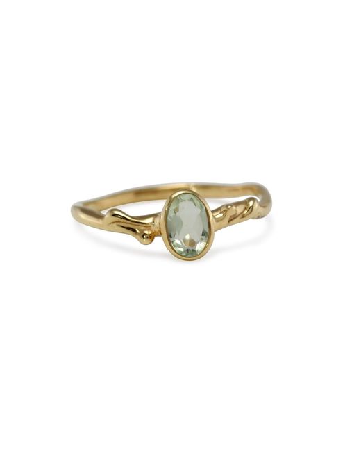 Isla Silver White Dainty Amethyst Ring
