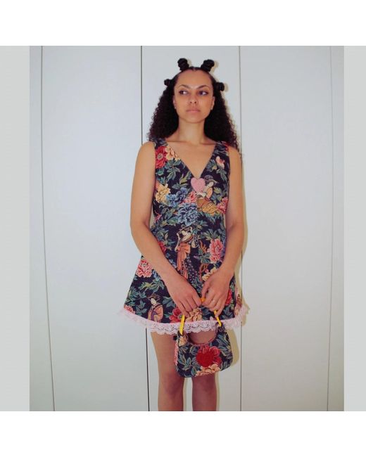 Couture to Your Door Green Petite Baby Doll Jade Garden Dress
