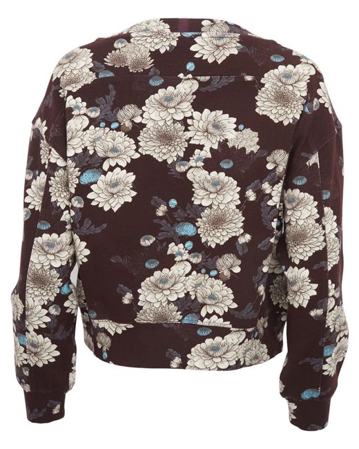 Lords of Harlech Black Clara Serious Floral Oversized Crewneck Sweatshirt