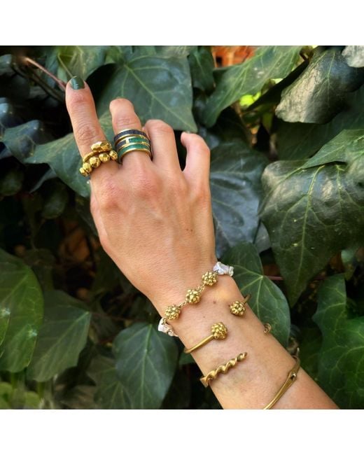 Zeworks Green Kaa Mala Ring