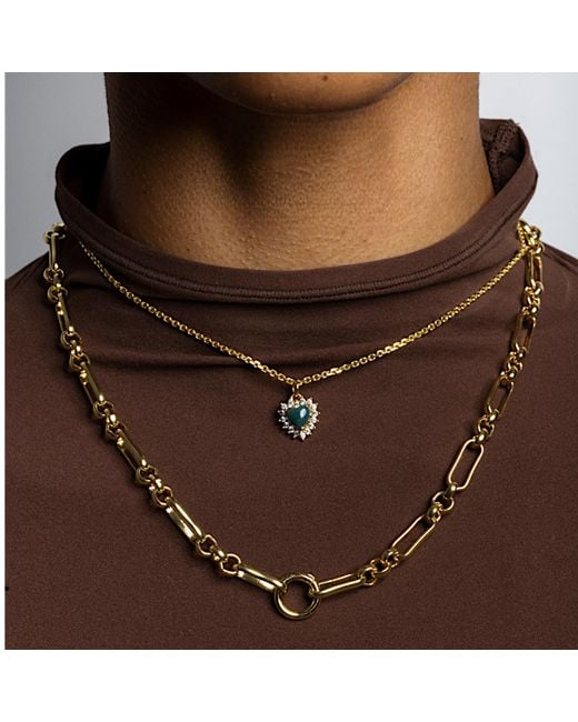 Alexie of Athens Metallic Tria Charm Chain Necklace