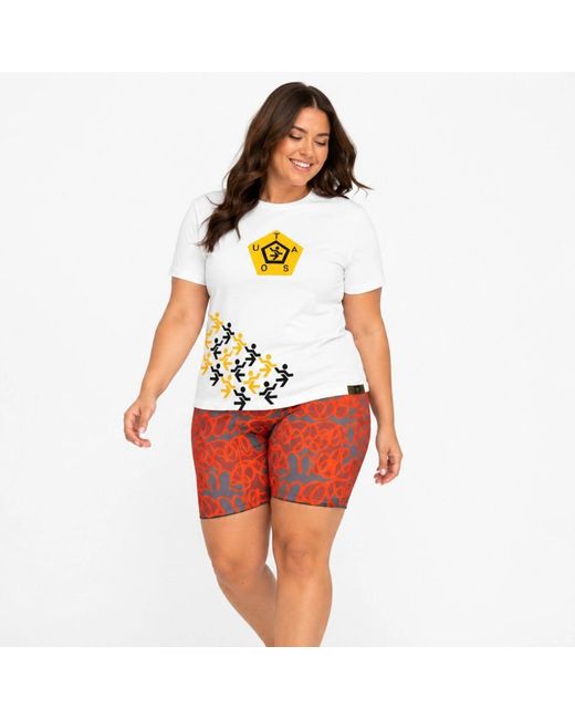 Chuks Collins Orange Tasou Print Shorts for men
