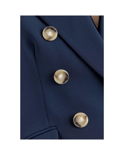 The Extreme Collection Blue Double-Breasted Tailored Blazer