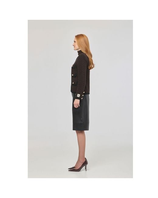 The Extreme Collection Black Two-Toned Knit Jacket Preston
