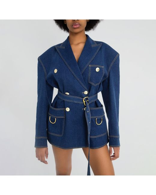 Maui X Lolita Blue Deva Denim Box Blazer