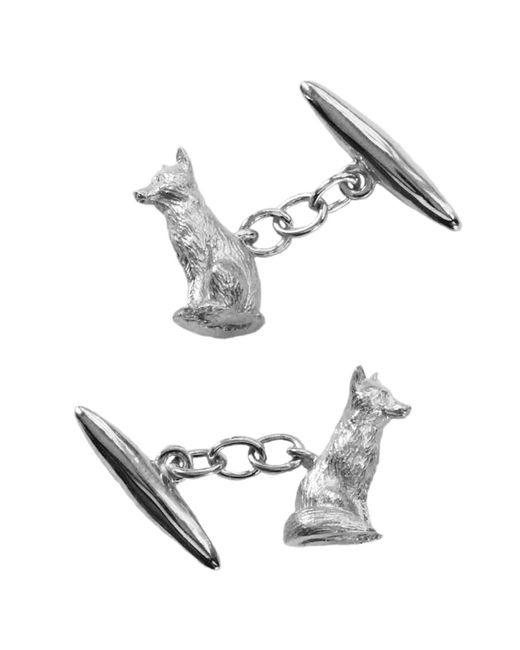 Lee Renee Metallic Fox Cufflinks – Sitting for men