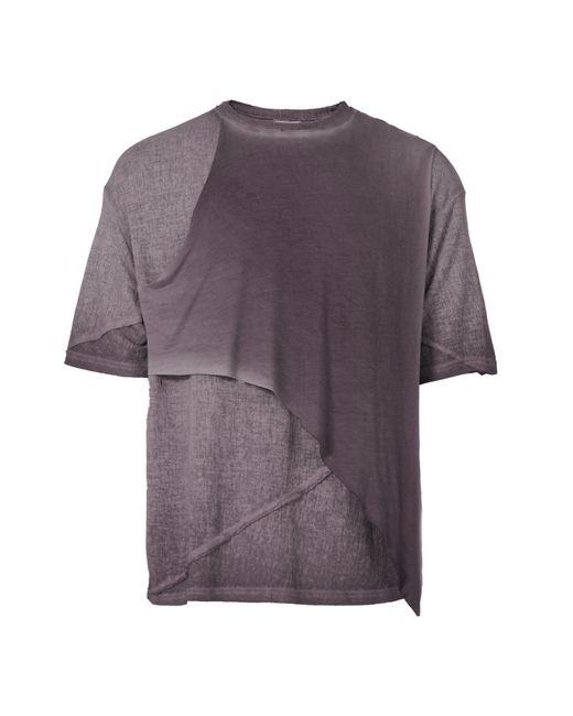 Zhenabia Purple Neutrals Gayb T-Shirt Ancient Rose for men