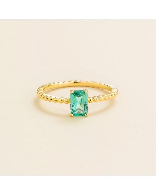Juvetti Yellow Buchon Ring Set With Paraiba