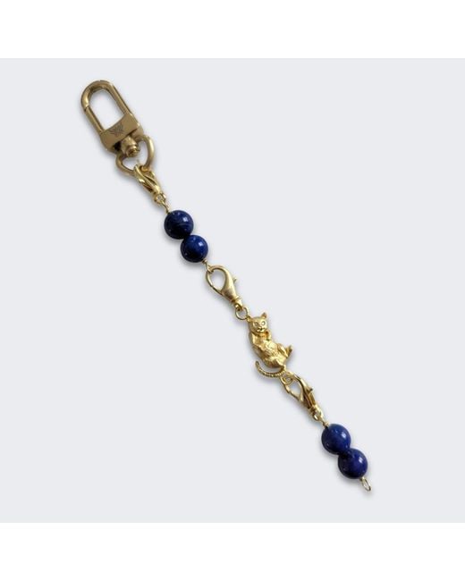 Frenvyrn Blue Cat Convertible Lapis Bracelet Bag Charm Small for men