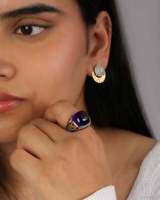 The Jewelz Purple Royal Eclipse' African Amethyst Ring