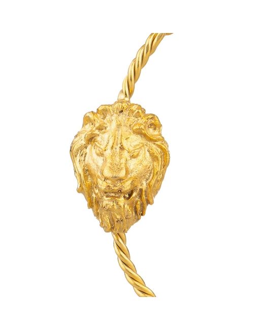 Ebru Jewelry Metallic Majestic Lion Vermeil Unique Ear Cuff
