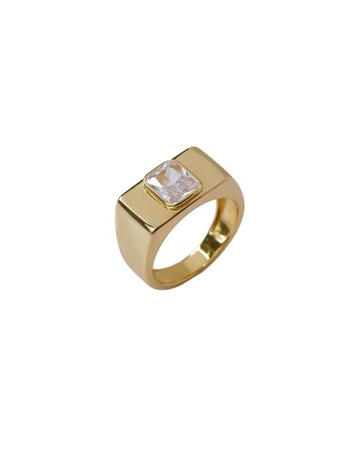 Argento Vivo Metallic The Baguette Square Cocktail Ring