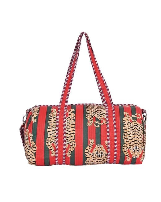 Conscious Yoga Collective Red The Tibetan Tiger Cotton Weekender