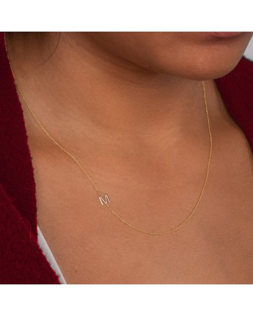 Maya Brenner Metallic 14K Asymmetrical Letter Necklace
