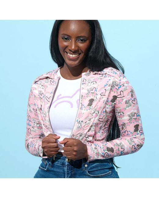 Cloud Haven Pink Love Them All Cropped Jacket