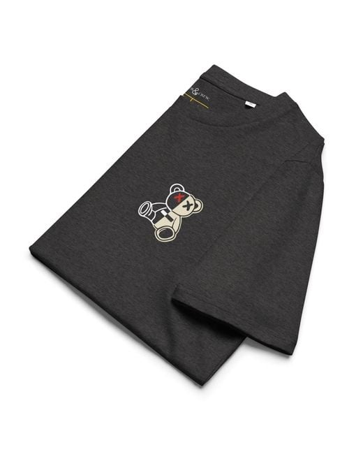 Anchor and Crew Black Heather Four Busy Doing Nothing Editions Organic Cotton T-Shirt
