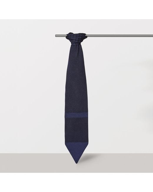 SEREN LONDON Blue Classic Scarf for men