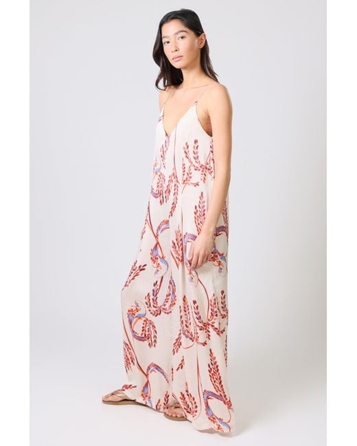 Traffic People Pink Birds Of A Feather Cream And Ithaca Romper Jumpsuit