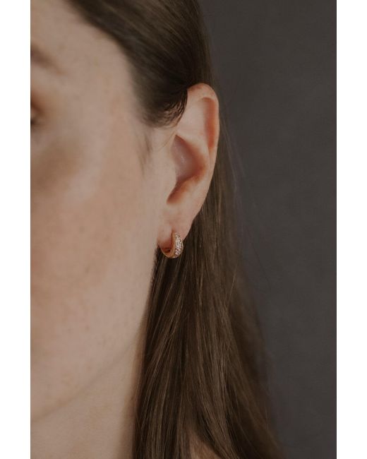 Claire Hill Designs Metallic Lab-Grown Diamond Huggie Hoops