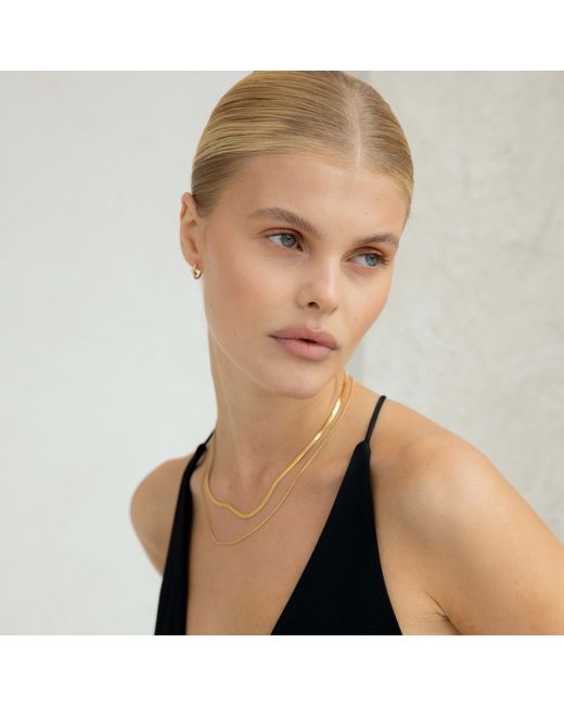 Arctic Fox & Co. Metallic Double Snake And Rope Chain Necklace