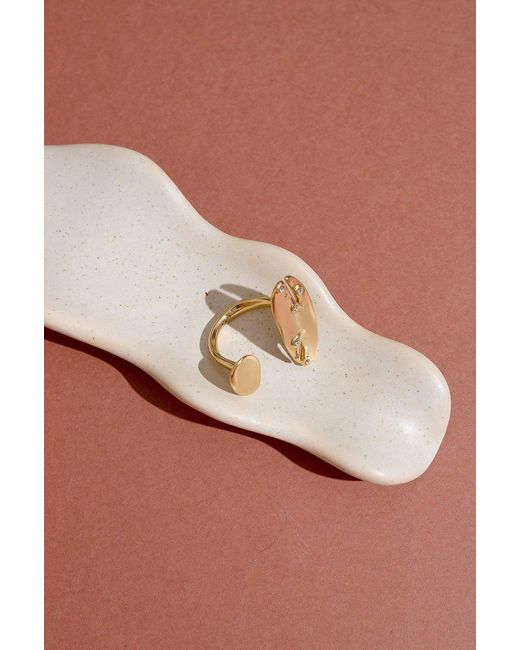 Rare Matters Jewelry Metallic Organic Statement Ring