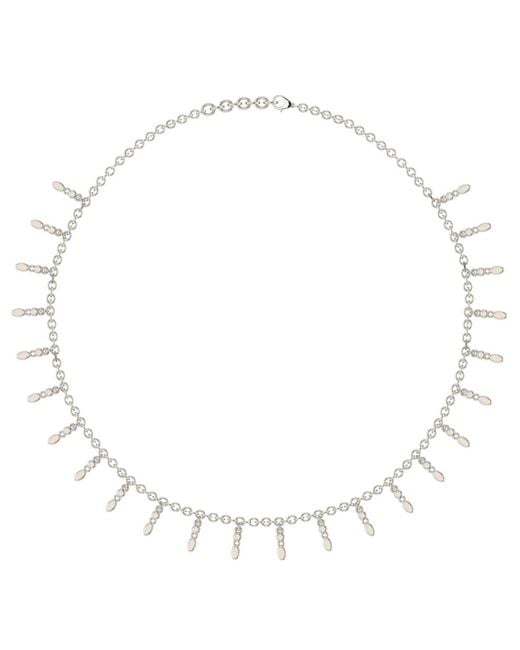 Linda Fiore Metallic Amalei Necklace With Creme Enamel