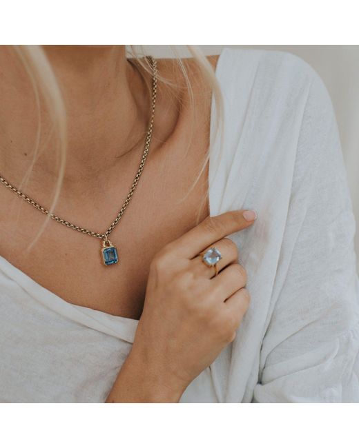 Dainty London Blue Maxi Topaz Necklace
