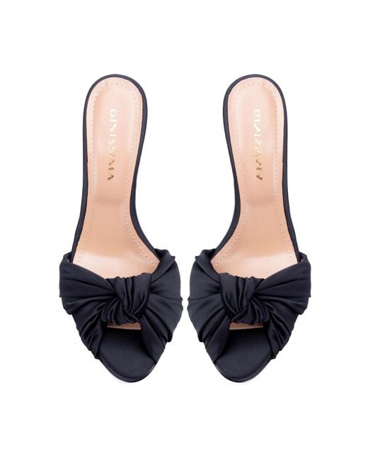 Ginissima Blue Sofia Satin Clogs