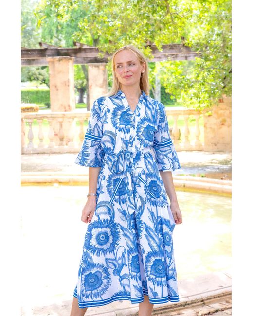 IslaPayal Blue Cape Midi